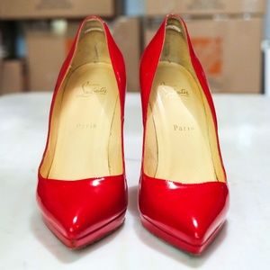 CHRISTIAN LOUBOUTIN- Patent So Kate 120 Pumps Flamenco